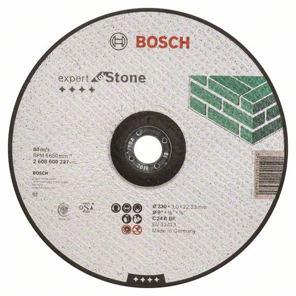 Bosch Expert for Stone C 24 R BF mola da taglio a centro depresso 230 x 3 mm