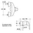 Miscelatore monocomando doccia esterno TRIAS A5076AA Ideal Standard