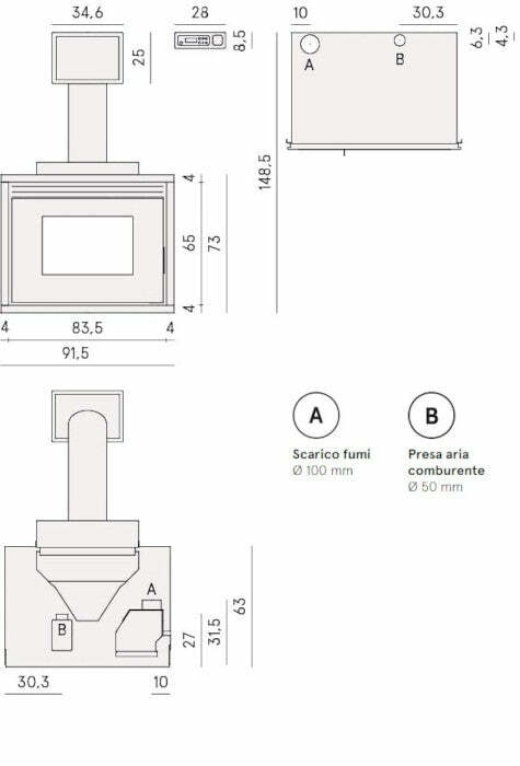 Cadel Saturno 16 inserto Pellet Hydro