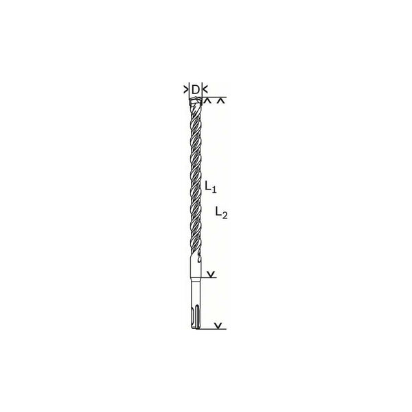 Bosch SDS-plus-5 punta per martelli, 25 x 200 x 250 mm