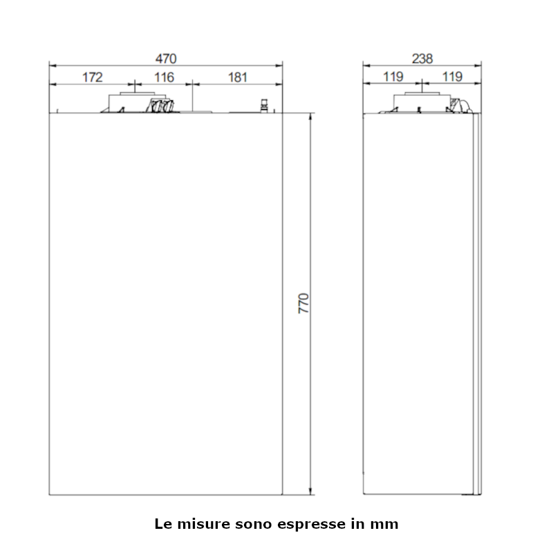 Caldaia a condensazione Luna Air 28 Baxi A7736262