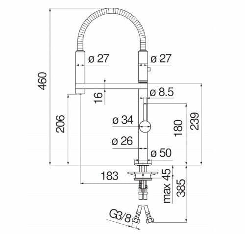 Nobili Move miscelatore lavello monocomando cromato