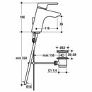 Miscelatore monocomando lavabo Active B8059AA Ideal Standard con piletta 1"1/4