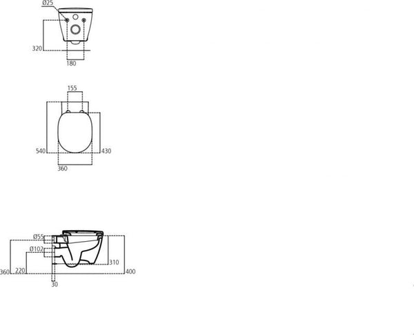 Ideal Standard CONNECT Vaso sospeso con sedile
