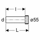 Geberit cannotto con morsetto per foro d 55 mm