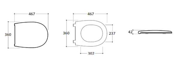 Ceramica Globo Grace GR022BI sedile chiusura rallentata - bianco