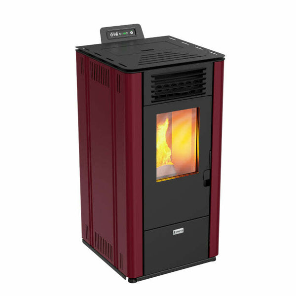 Zanutta MARTE 7 stufa a pellet 6,9 kW - bordeaux