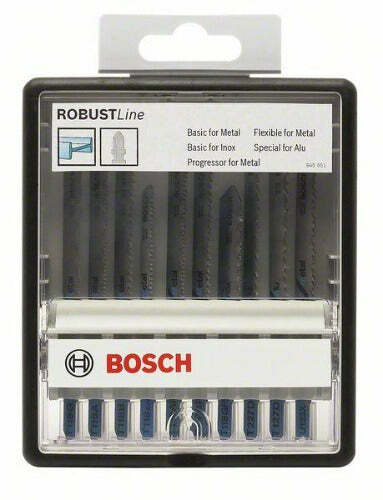 Bosch Robust Line set 10 lame per seghetto alternativo Metal Expert, attacco a T