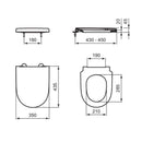 Sedile avvolgente I.LIFE O T572201 Ideal Standard chiusura ammortizzata bianco lucido