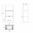 Piazzetta DAVOS MC 120/48 stufa caminetto a legna 14 kW