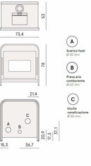 Cadel Frame 9 stufa Pellet Air ermetica 9,3 KW
