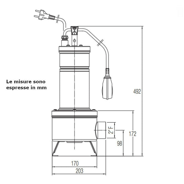 Dab Feka VS 750 MA pompa sommergibile con girante vortex 0.75 kW