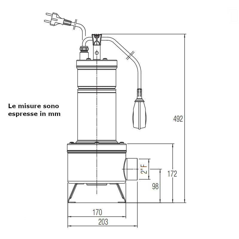 Dab Feka VS 750 MA pompa sommergibile con girante vortex 0.75 kW