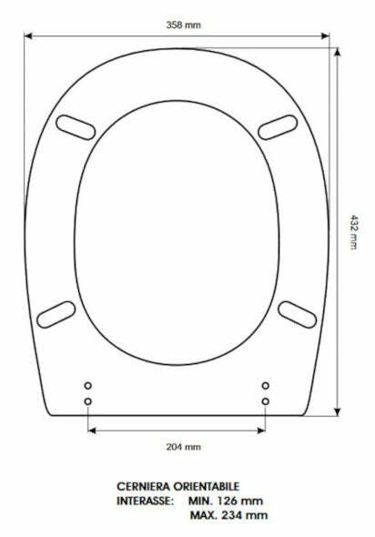 Colbam sedile compatibile con Cesame - Aretusina bianco