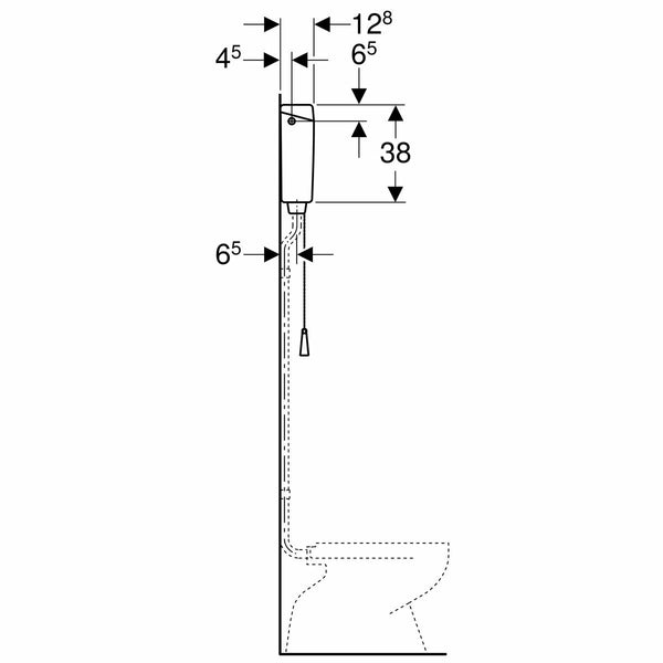 Geberit cassetta wc alta AP123 con catenella