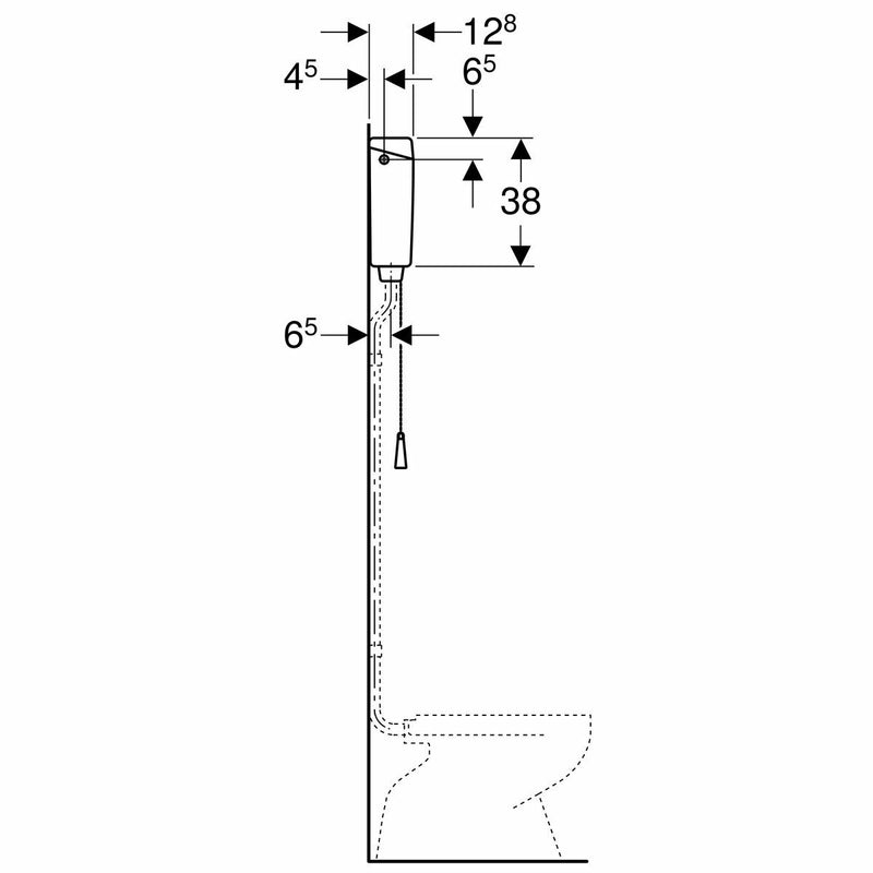 Geberit cassetta wc alta AP123 con catenella