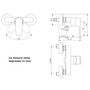 Miscelatore doccia esterno Ceraplan III B0716AA Ideal Standard senza doccetta e flessibile