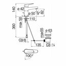 Nobili Blues miscelatore lavabo monocomando cromato