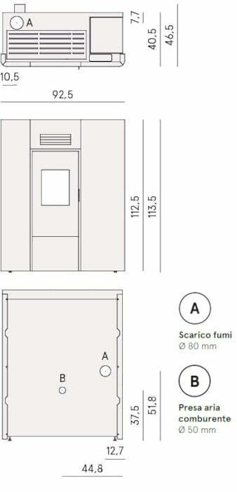 Cadel Maya 24 termostufa Pellet Hydro metallo