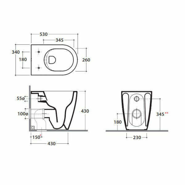 Ceramica Globo MODE VASOMULTI ME001BI vaso a terra senza brida bianco