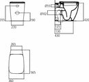 Ideal Standard SERIE 21 vaso a pavimento filo parete con sedile slim