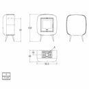 Piazzetta BONNY stufa a legna 9 kW