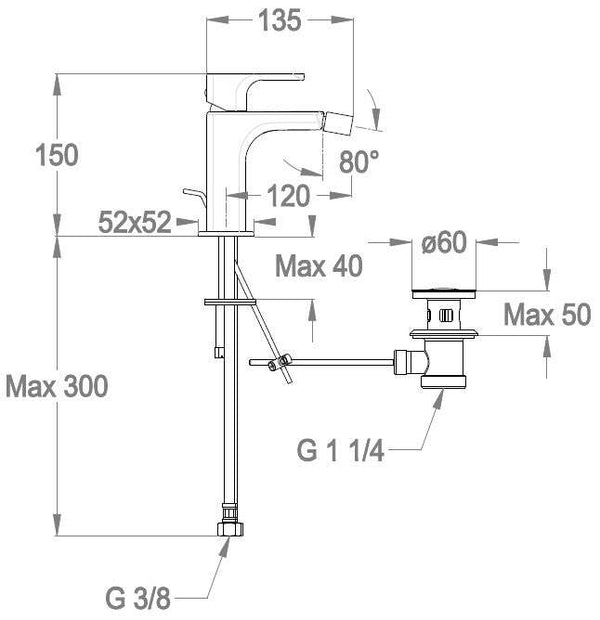 FIR Daily miscelatore bidet