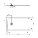 Piatto doccia Ultra Flat S+ T5603FR Ideal Standard 120 x 70 cm bianco opaco