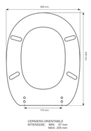 Colbam sedile compatibile con Ideal Standard - Linda - bianco