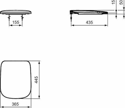 Ideal Standard Esedra T318201 sedile slim originale bianco