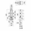 Nobili Wellbox termostatico a incasso a 3 vie per doccia