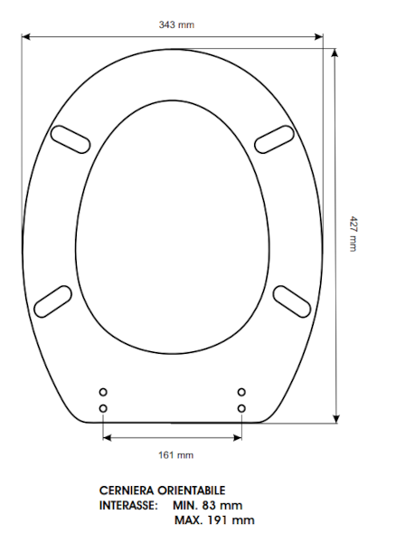 Colbam sedile compatibile con Ceramica Dolomite - Perla - bianco