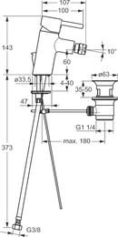 Hansa Italia Hansavantis Style miscelatore bidet cromo