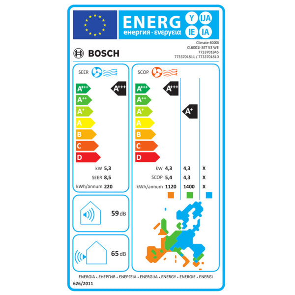Climatizzatore monosplit Bosch Climate CL6001i-Set 53 WE 18.000 BTU 5,3 kW