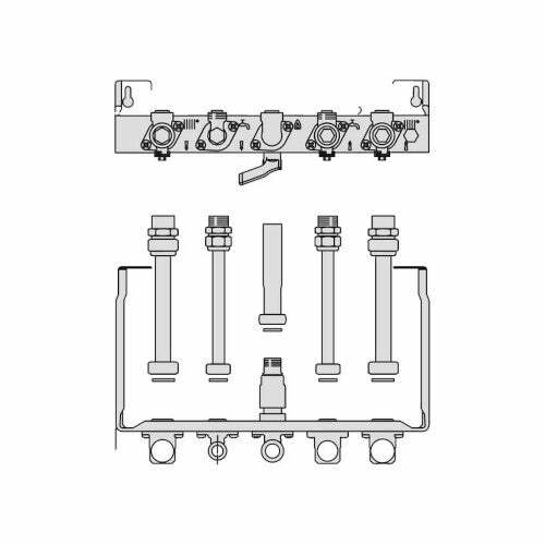 Bosch-Junkers piastra di allacciamento attacchi orizzontali Accessorio 893/18