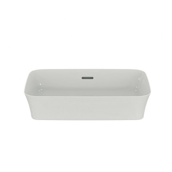 Lavabo da appoggio Ipalyss Vessel E139401 Ideal Standard rettangolare con troppopieno