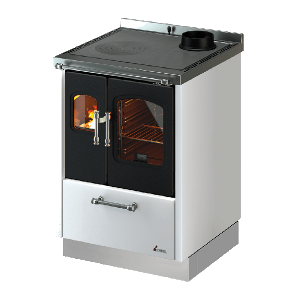 Cadel Smart 60 cucina a legna ventilata, rivestimento metallo