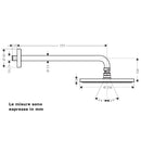 Soffione doccia Raindance S 240 Hansgrohe 27607000 getto PowderRain con braccio doccia