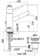 Paffoni Birillo miscelatore lavabo con scarico automatico cromo