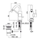 Paffoni Light miscelatore bidet scarico auto cromo