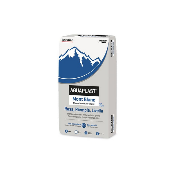 Stucco bianco in polvere MONT BLANC Aguaplast 15 kg