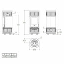 Piazzetta E929 C stufa a legna 7,9 kW con bocchetta frontale