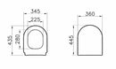 Vitra Integra S50 sedile chiusura rallentata, cerniere cromate - bianco