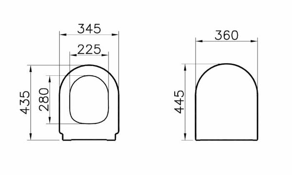 Vitra Integra S50 sedile chiusura rallentata, cerniere cromate - bianco
