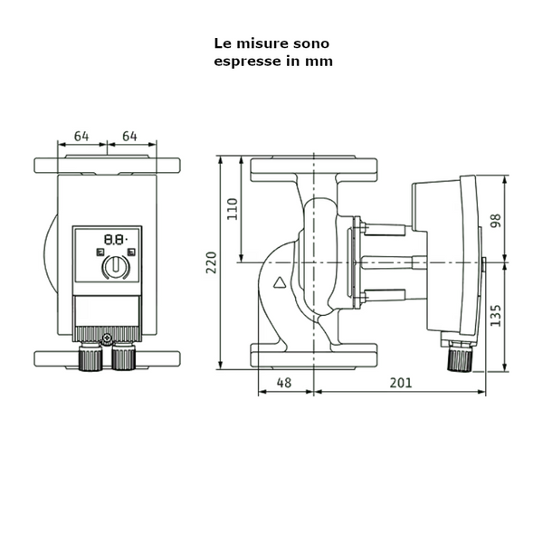 Wilo YONOS MAXO 40/0,5-8 pompa di circolazione 220 mm 0,23 kW