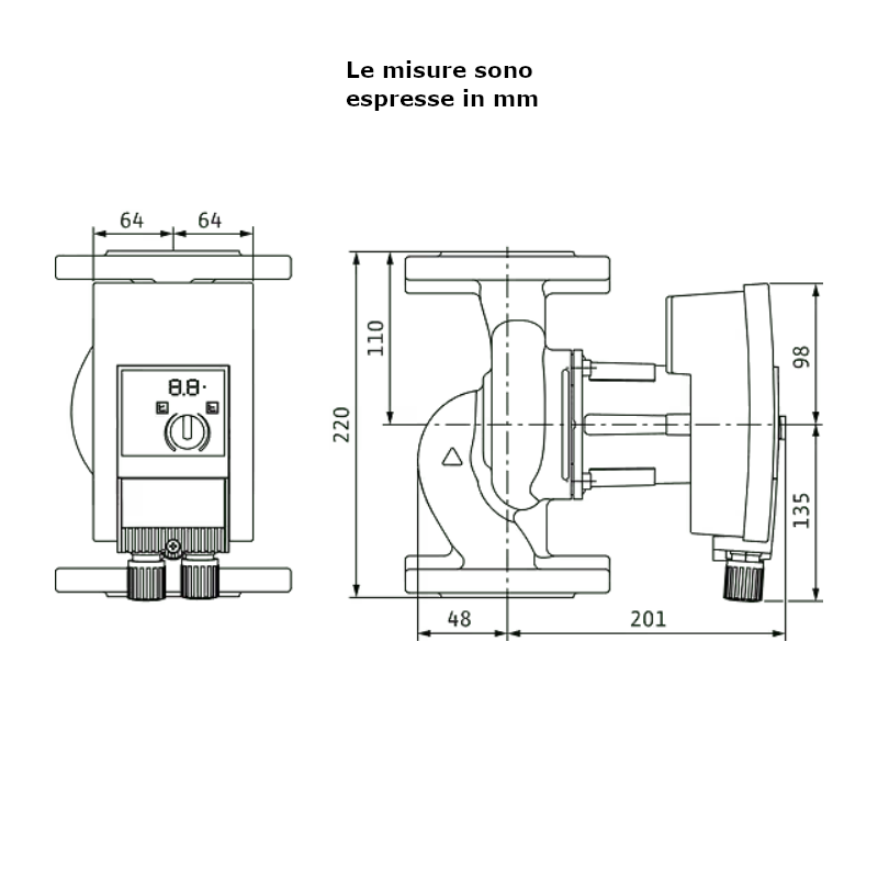 Wilo YONOS MAXO 40/0,5-8 pompa di circolazione 220 mm 0,23 kW