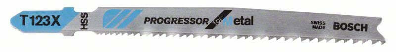 Bosch Progressor for Metal T 123 XF lama per seghetto alternativo BIM, stradata, fresata, set 3 pezzi