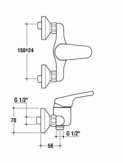 Ideal Standard CERAPLAN Miscelatore monocomando doccia esterno