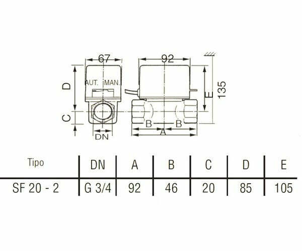 Mut SF20-2-M1 valvola di zona 2 vie G 3/4