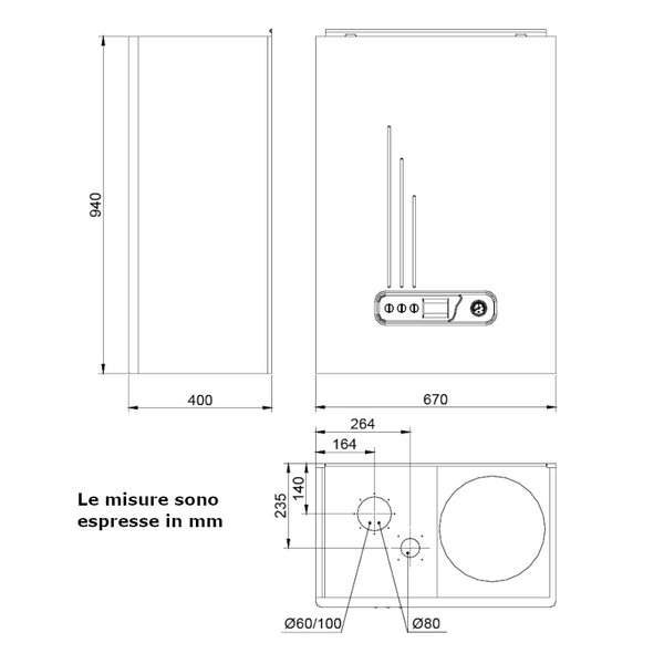 Caldaia a condensazione Sile Condensa 3.24 BI con bollitore 58 litri